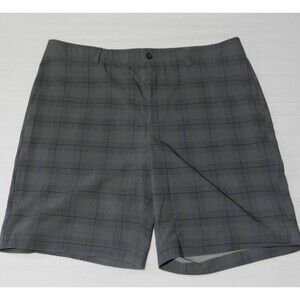 Grand Slam Men's Gray and Black Shorts Pockets Belt Loops Button Zip Size 38